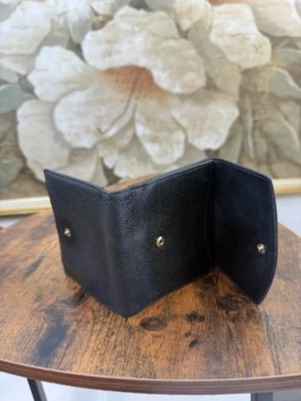 Chanel Black Pebbled Leather Compact Wallet - Picture 12 of 16